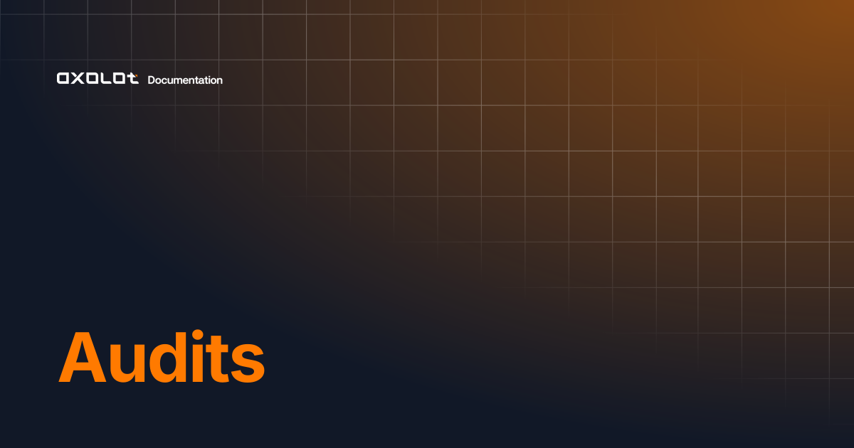 Audits | Documentation